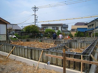 型枠の作業が終わりました