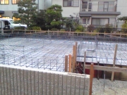 基礎配筋完了です