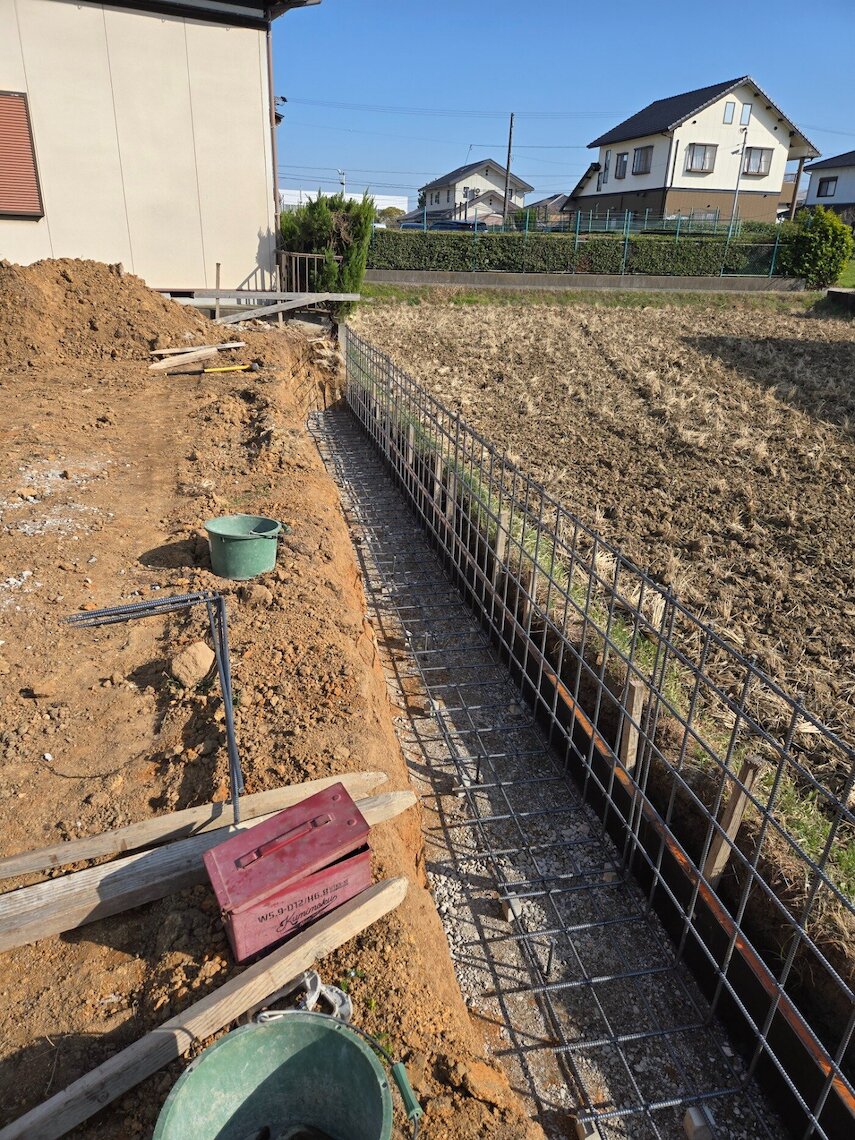 耐震等級３の家　土留め