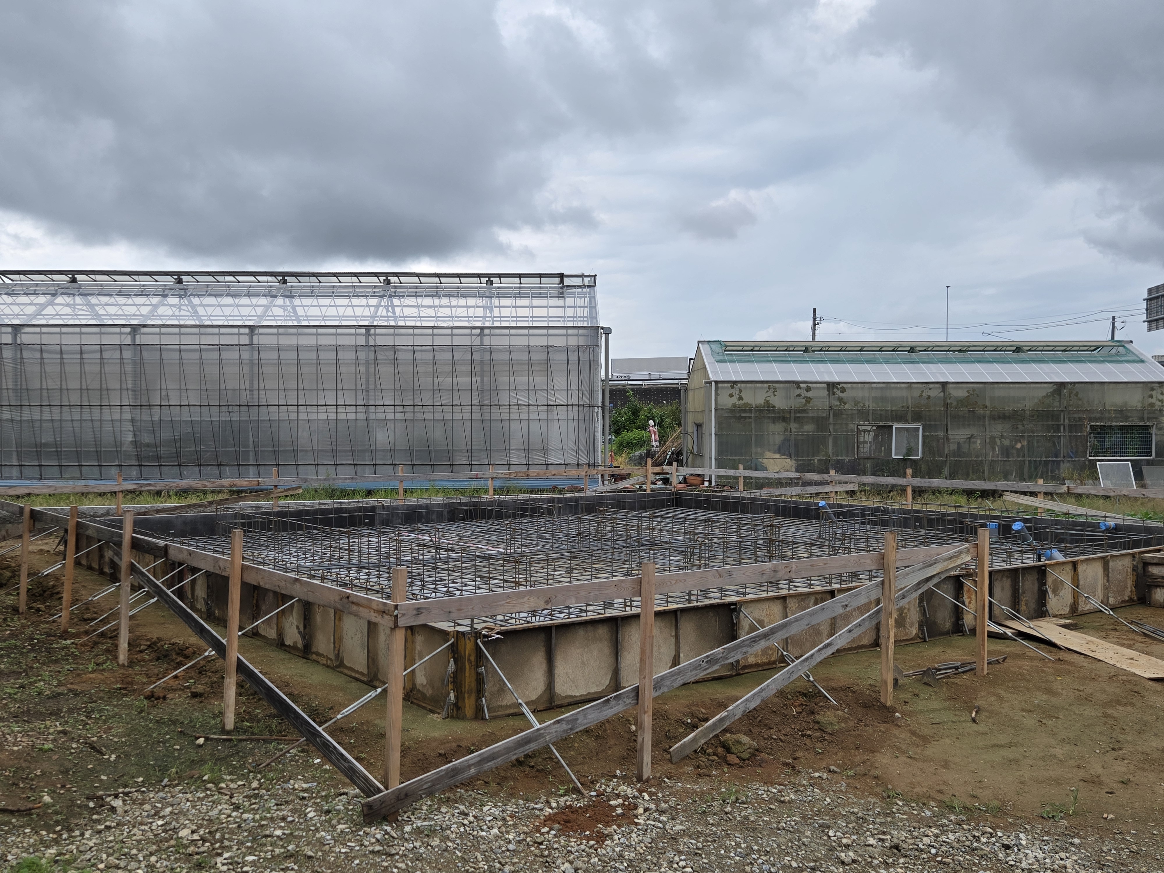 安城市城ヶ入町の現場 　耐震等級３の基礎工事配筋写真
